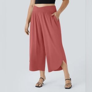 HALARA High waisted Kopek Red Breezeful Crossover Pants